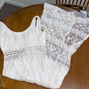 Maurices floor length white dress